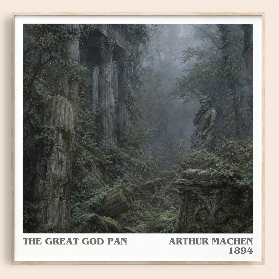 The Great God Pan literary book poster by Arthur Machen – framed literary art print