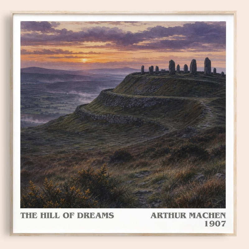 The Hill of Dreams literary book poster by Arthur Machen – framed literary art print