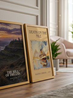 The Hill of Dreams watercolour print framed by window – literary home decor