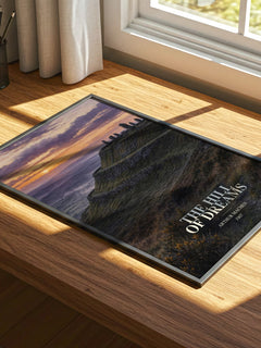 The Hill of Dreams watercolour book poster framed on wall – literary fiction wall art