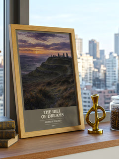 The Hill of Dreams book cover print framed by window – literary home decor