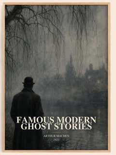 Famous Modern Ghost Stories watercolour book poster by Arthur Machen – framed literary art print