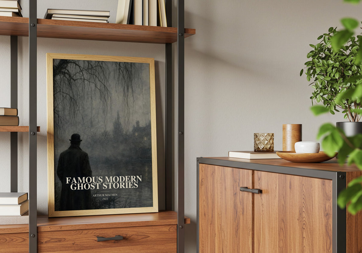 Famous Modern Ghost Stories book watercolour illustration paper finish options – matte satin gloss