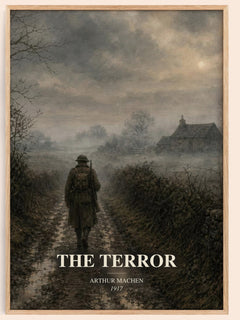 The Terror watercolour book poster by Arthur Machen – framed literary art print