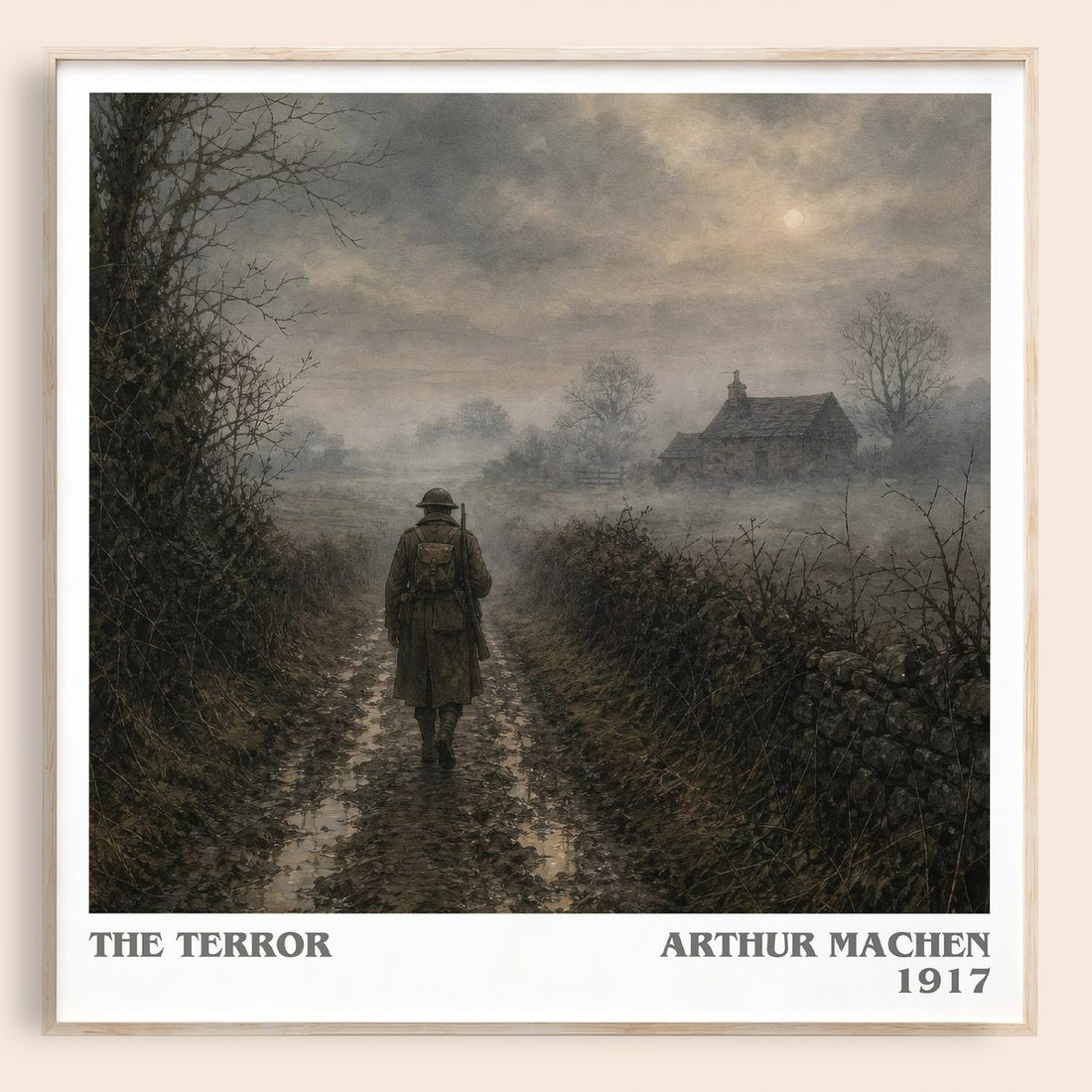 The Terror literary book poster by Arthur Machen – framed literary art print