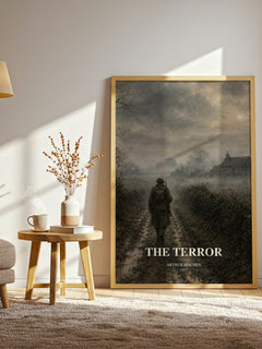 The Terror watercolour print in frame leaning in hallway – horror wall art