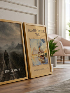 The Terror watercolour print framed by window – literary home decor