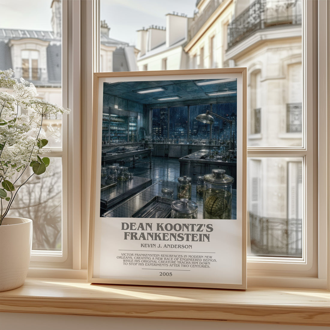 Dean Koontz's Frankenstein bookish poster colour and style options – Kevin J. Anderson book art