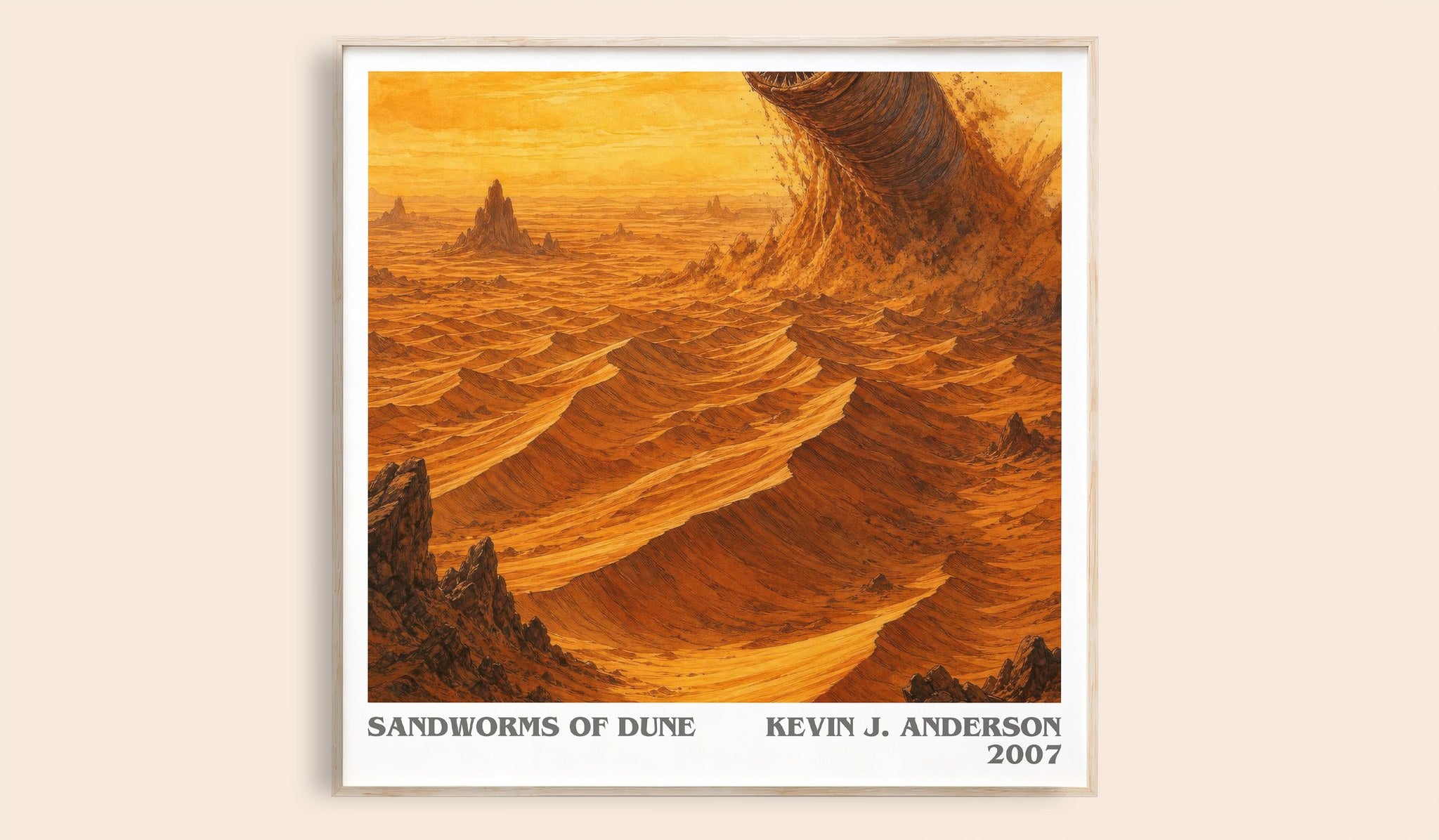 Sandworms of Dune Literary Art Print by Kevin J. Anderson