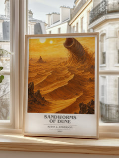 Sandworms of Dune book cover poster colour and style options – Kevin J. Anderson book art