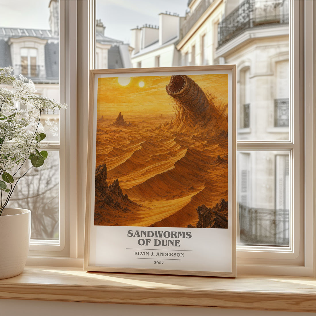 Sandworms of Dune book cover poster colour and style options – Kevin J. Anderson book art
