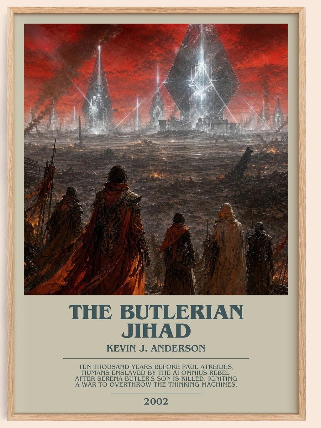 The Butlerian Jihad bookish book poster by Kevin J. Anderson – framed literary art print