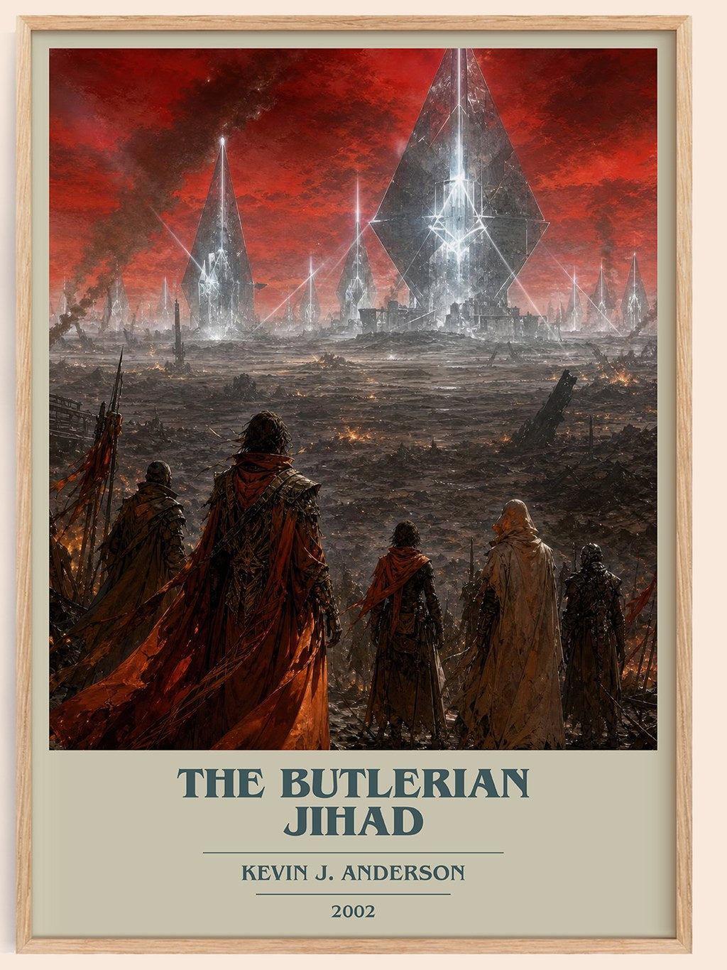 The Butlerian Jihad book cover book poster by Kevin J. Anderson – framed literary art print