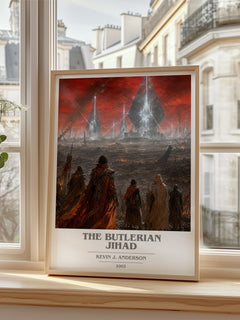 The Butlerian Jihad book cover poster colour and style options – Kevin J. Anderson book art