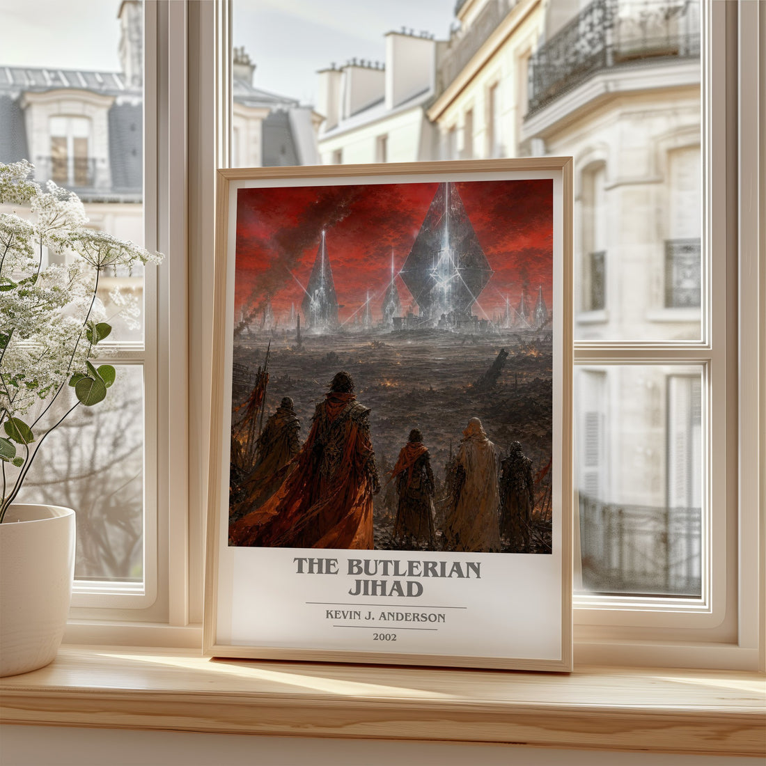 The Butlerian Jihad book cover poster colour and style options – Kevin J. Anderson book art