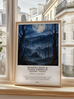 Hunter's Moon & Other American Gothic Tales bookish poster colour and style options – Kevin J. Anderson book art
