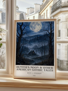 Hunter's Moon & Other American Gothic Tales book cover poster colour and style options – Kevin J. Anderson book art