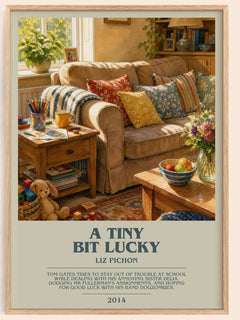 A Tiny Bit Lucky bookish book poster by Liz Pichon – framed literary art print