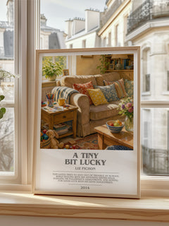 A Tiny Bit Lucky bookish poster colour and style options – Liz Pichon book art