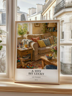 A Tiny Bit Lucky book cover poster colour and style options – Liz Pichon book art