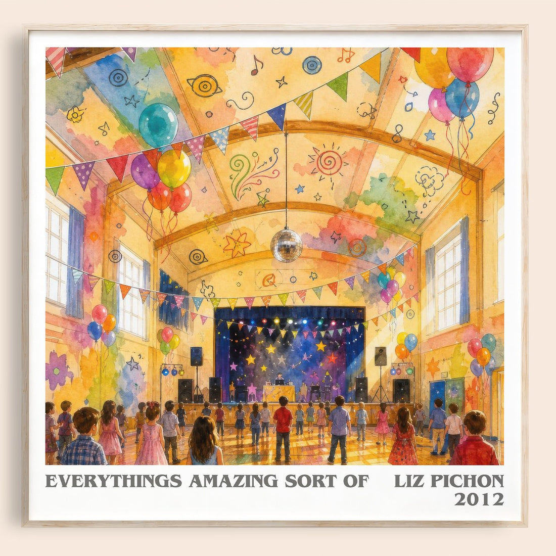 Everythings Amazing Sort Of literary book poster by Liz Pichon – framed literary art print