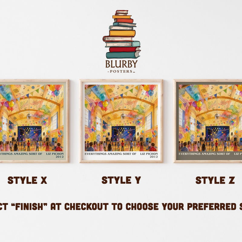 Everythings Amazing Sort Of literary print in frame leaning in hallway – childrens wall art