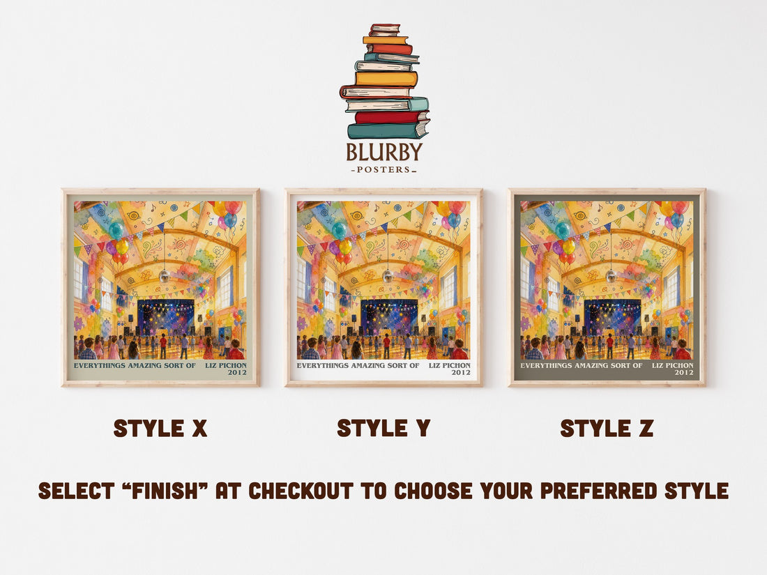Everythings Amazing Sort Of literary print in frame leaning in hallway – childrens wall art (mockup)