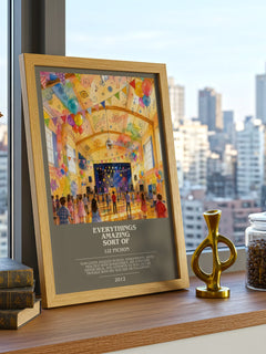 Everythings Amazing Sort Of bookish print framed by window – literary home decor