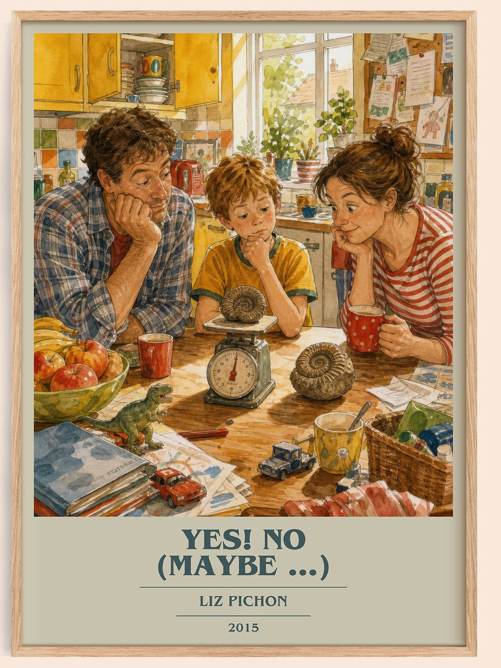Yes! no (maybe ...) book cover book poster by Liz Pichon – framed literary art print