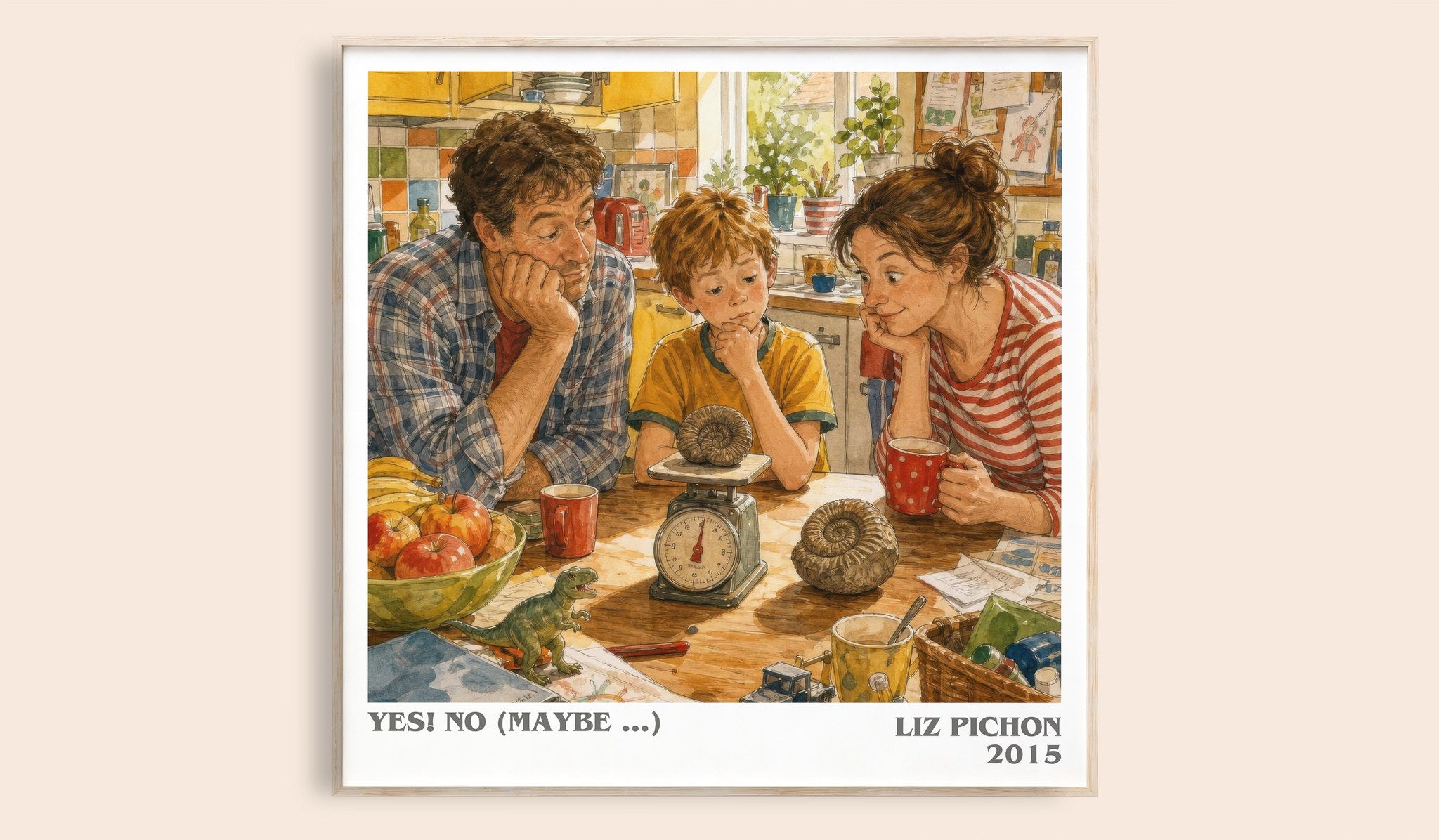 Yes! no (maybe ...) Literary Art Print by Liz Pichon