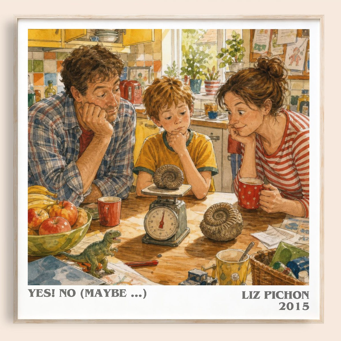 Yes! no (maybe ...) literary book poster by Liz Pichon – framed literary art print