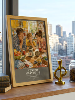 Yes! no (maybe ...) book cover print framed by window – literary home decor