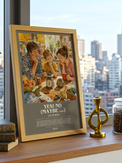 Yes! no (maybe ...) bookish print framed by window – literary home decor