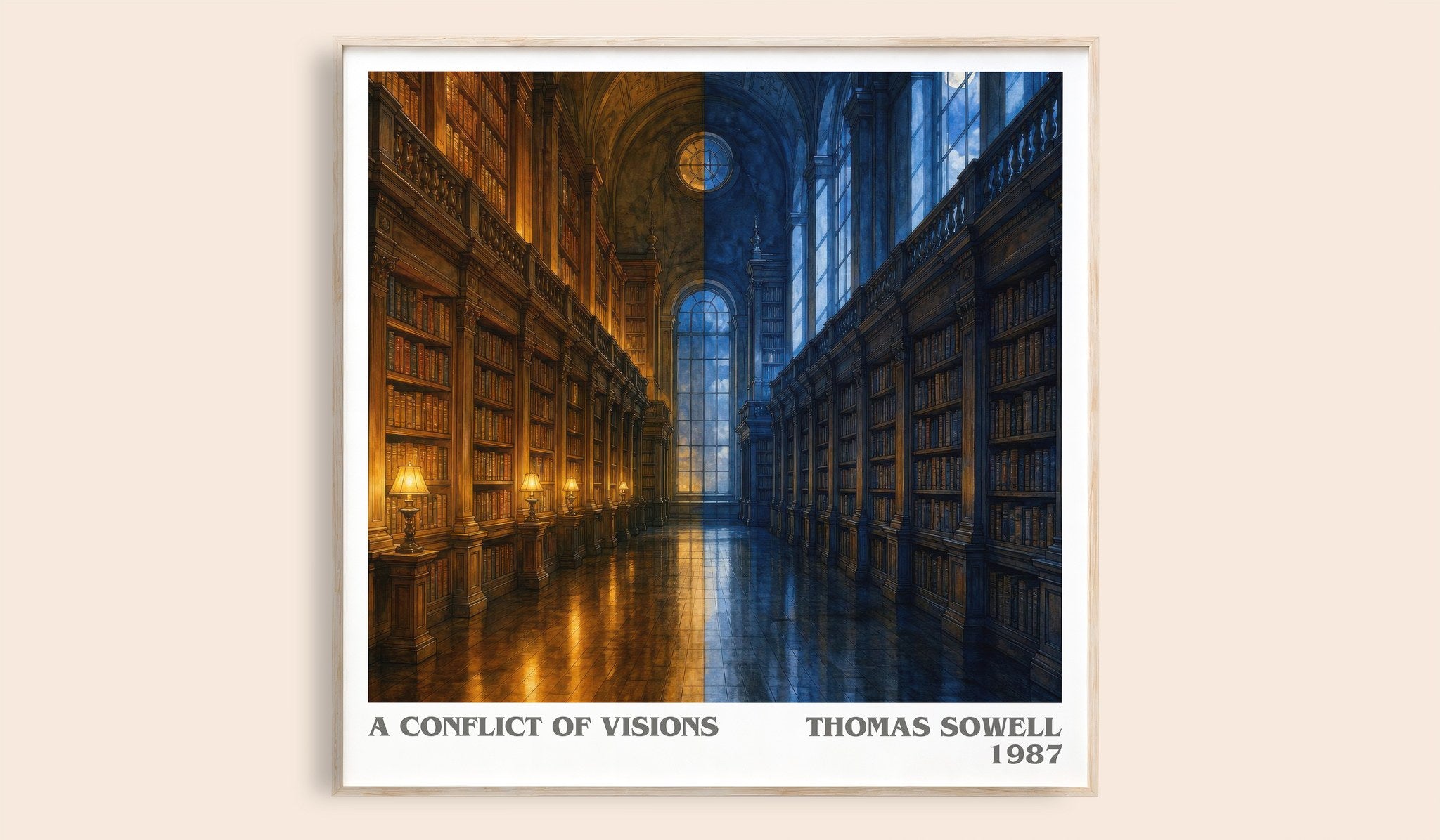 A conflict of visions Literary Art Print by Thomas Sowell