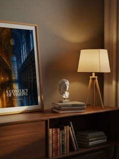 A conflict of visions watercolour print on bookshelf – Thomas Sowell fan gift