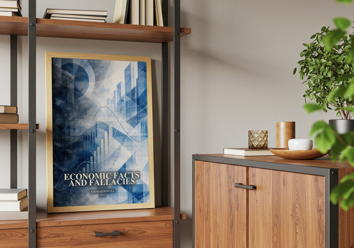 Economic Facts and Fallacies book watercolour illustration paper finish options – matte satin gloss