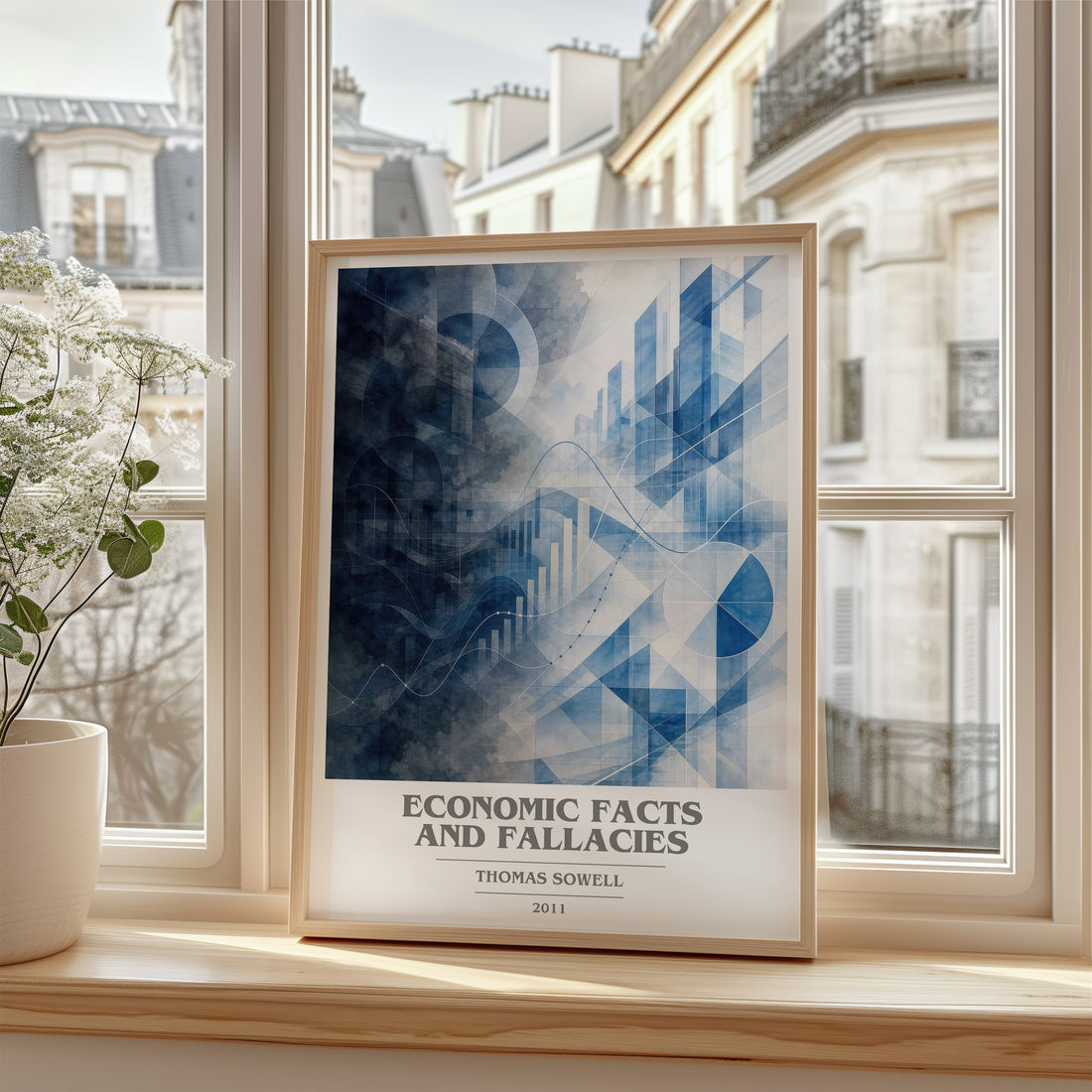 Economic Facts and Fallacies book cover poster colour and style options – Thomas Sowell book art