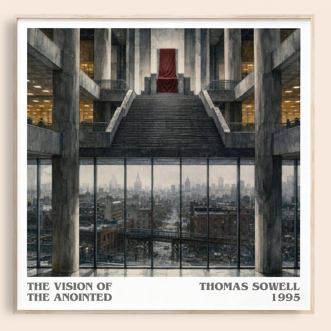 The Vision of the Anointed literary book poster by Thomas Sowell – framed literary art print