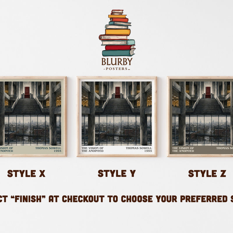 The Vision of the Anointed literary print in frame leaning in hallway – non fiction wall art