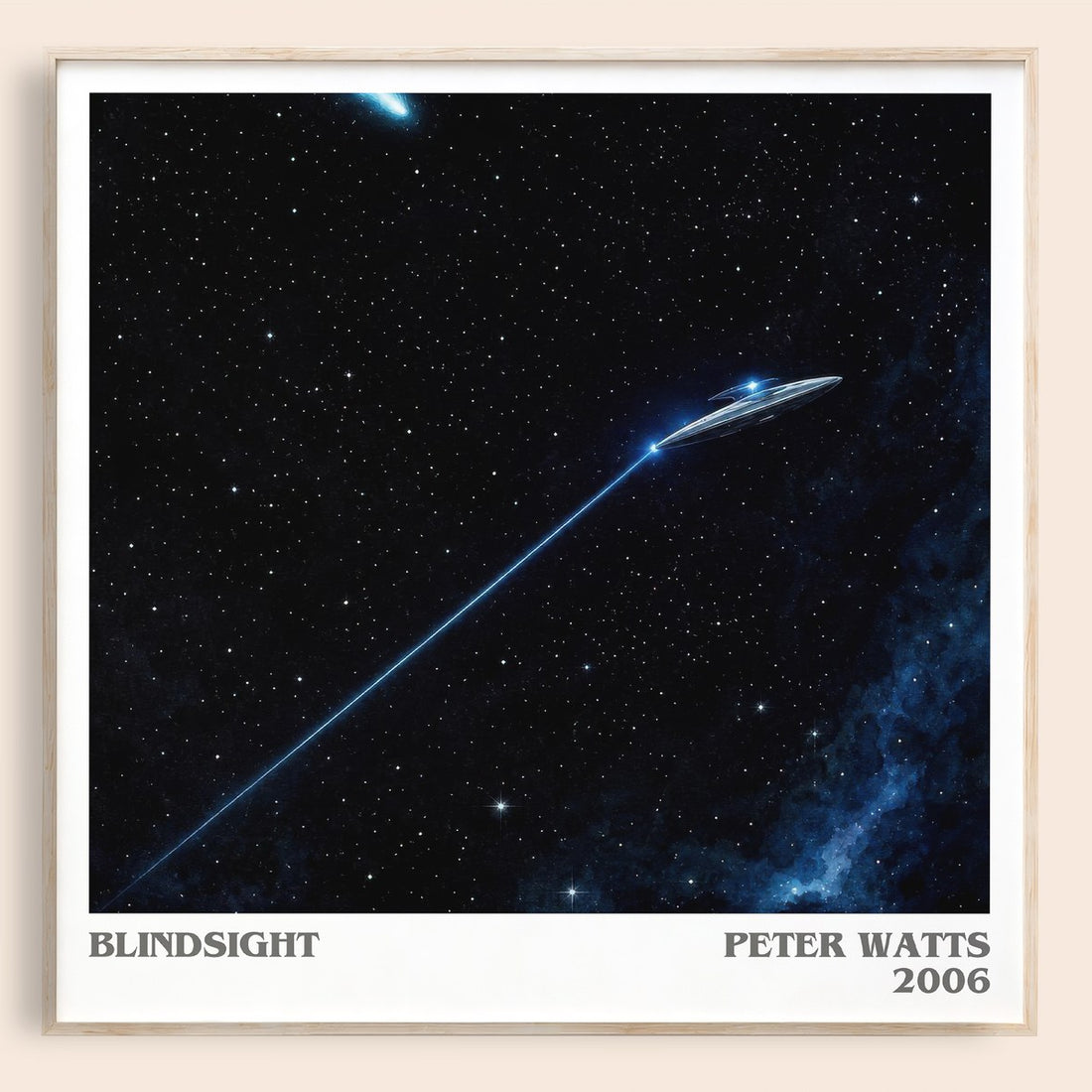 Blindsight literary book poster by Peter Watts – framed literary art print