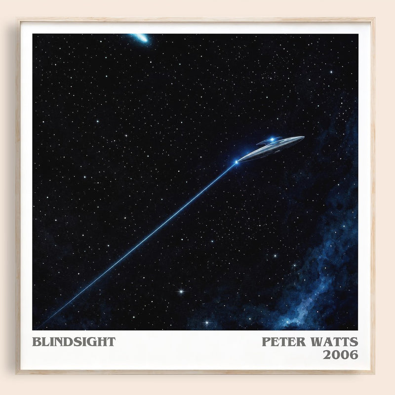 Blindsight literary book poster by Peter Watts – framed literary art print
