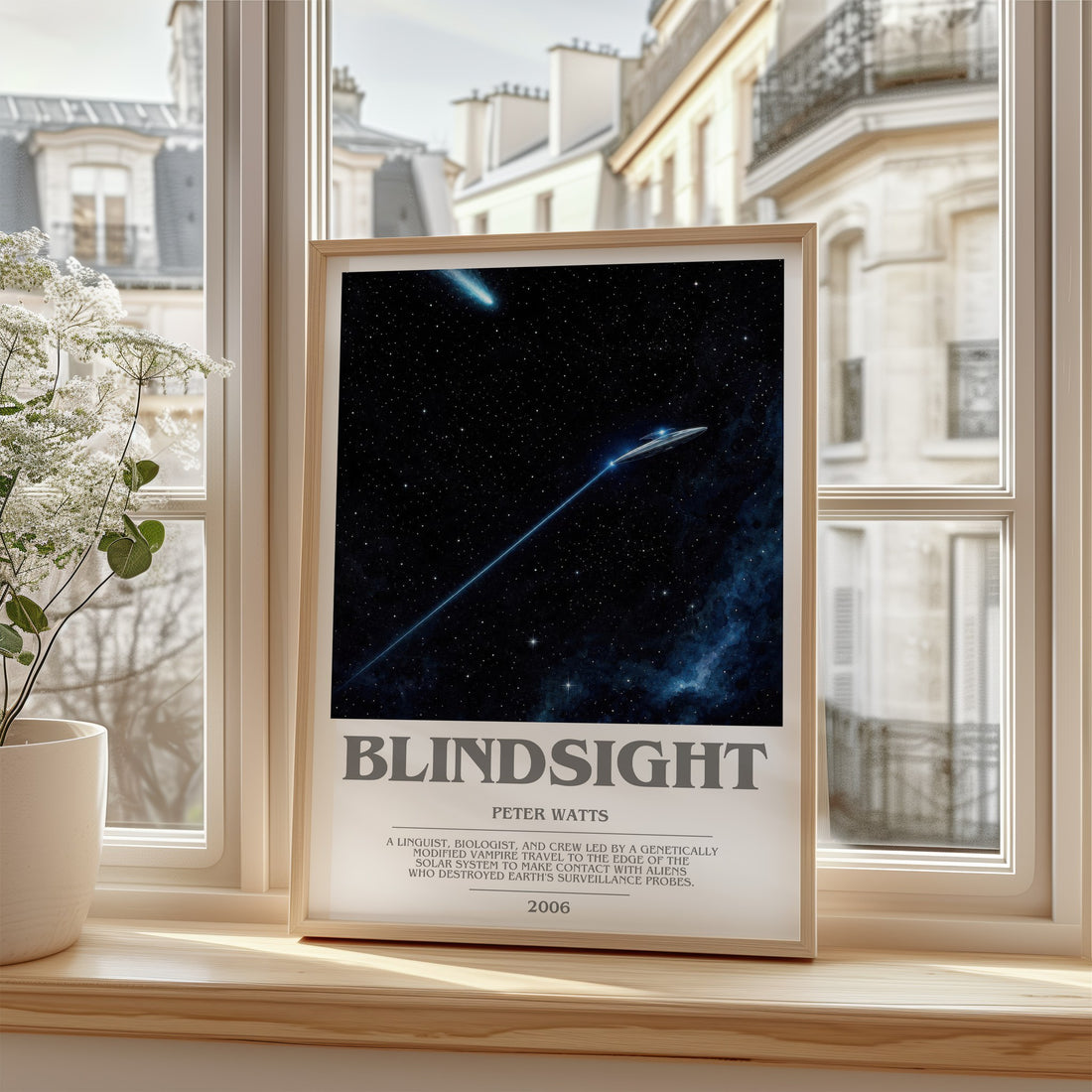 Blindsight bookish poster colour and style options – Peter Watts book art