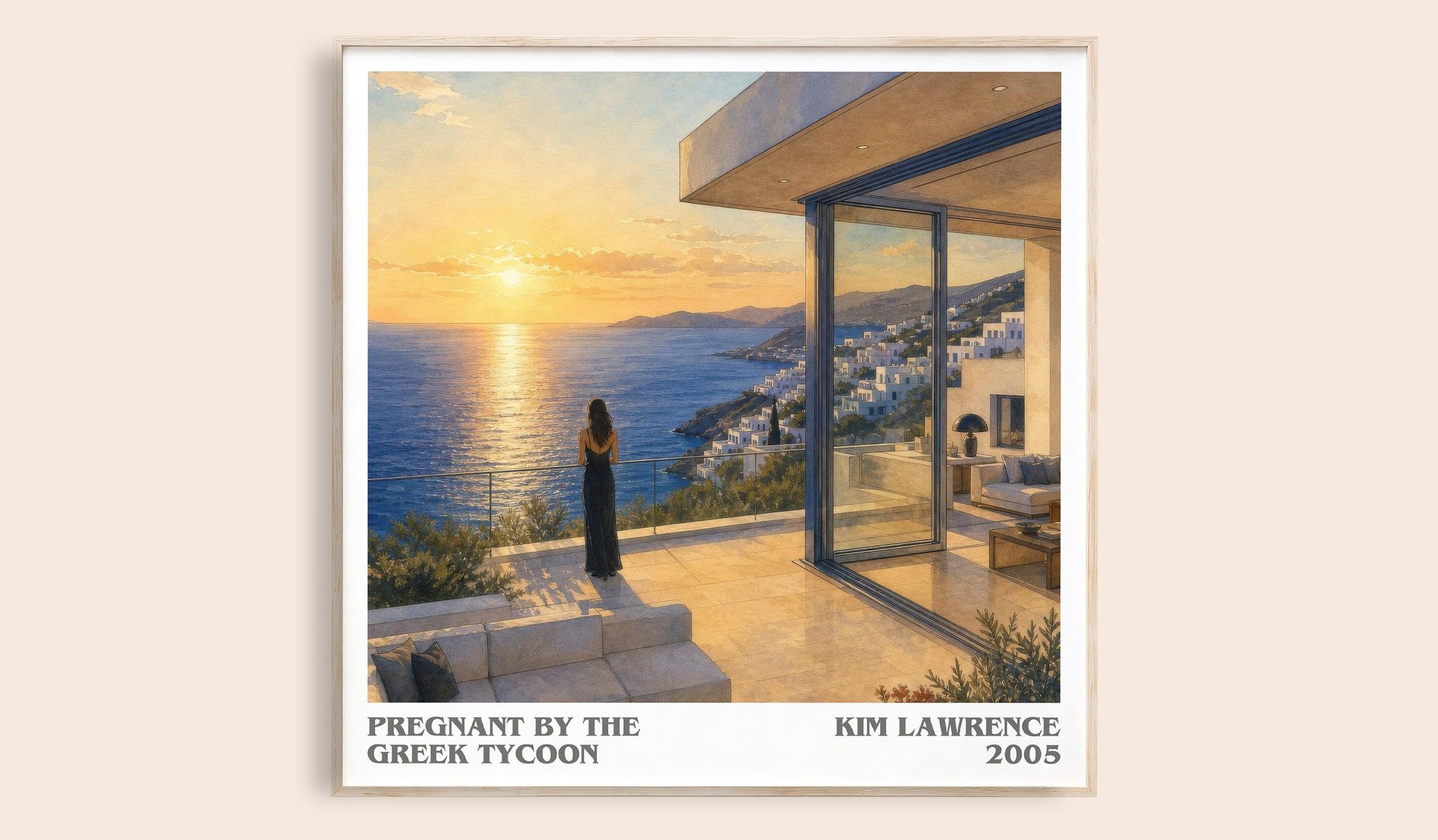 Pregnant By The Greek Tycoon Literary Art Print by Kim Lawrence