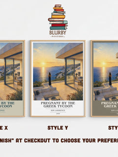 Pregnant By The Greek Tycoon book cover print in frame leaning in hallway – romance wall art