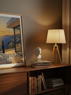 Pregnant By The Greek Tycoon watercolour print on bookshelf – Kim Lawrence fan gift