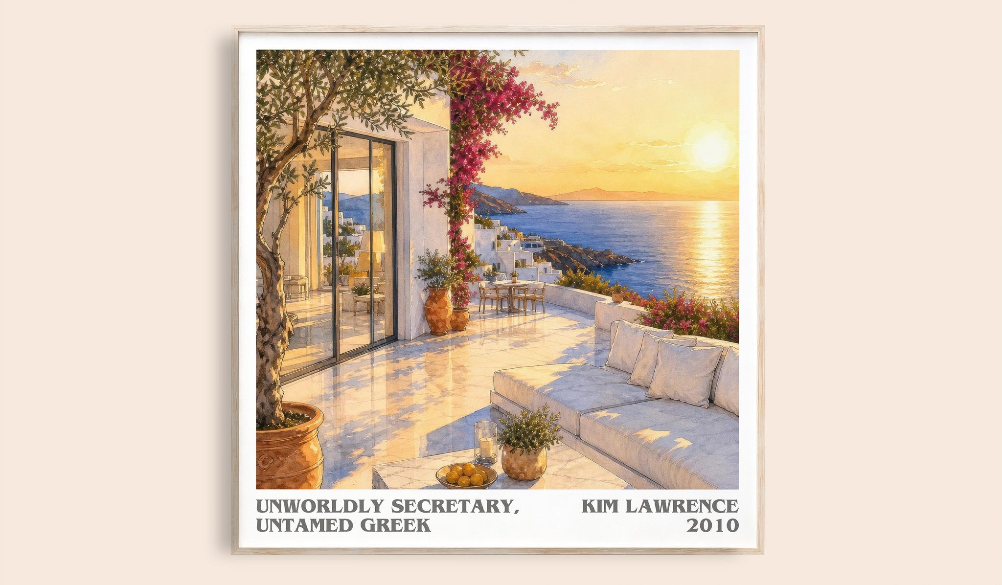 Unworldly Secretary, Untamed Greek Literary Art Print by Kim Lawrence
