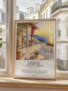 Unworldly Secretary, Untamed Greek bookish poster colour and style options – Kim Lawrence book art