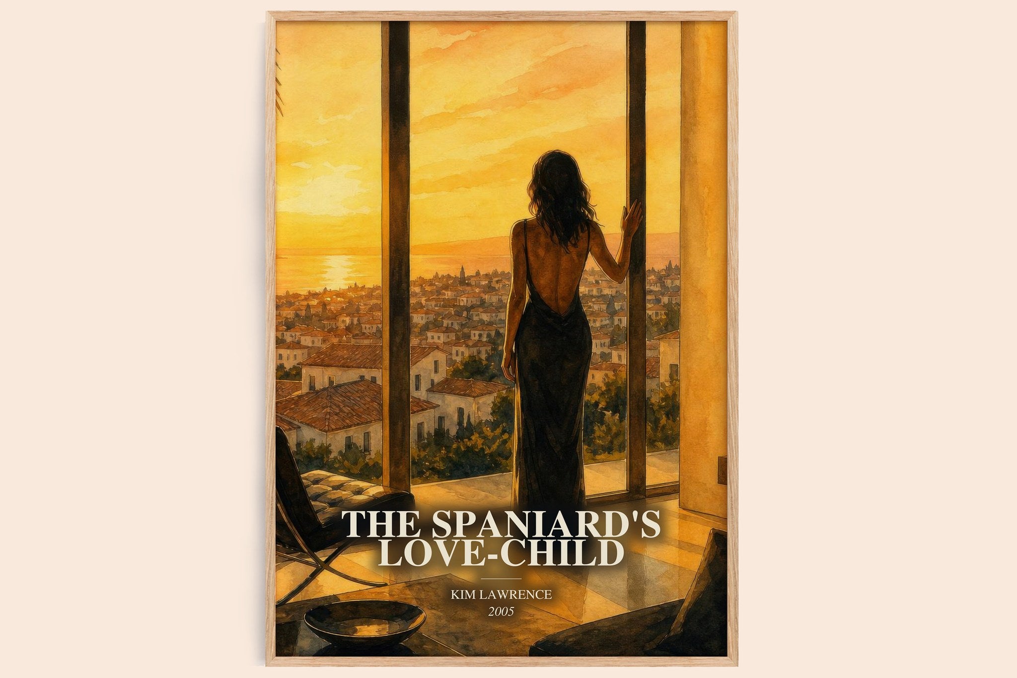 Spaniard's Love-Child Book Watercolour Illustration by Kim Lawrence