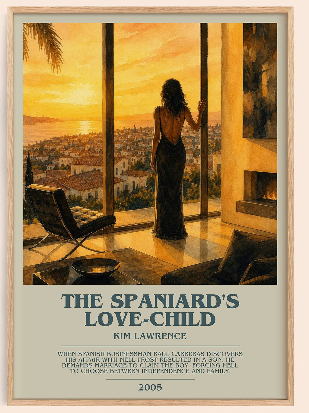 The Spaniard's Love-Child bookish book poster by Kim Lawrence – framed literary art print