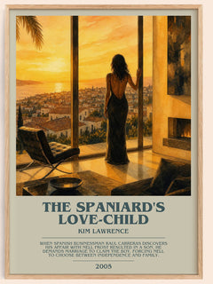 The Spaniard's Love-Child bookish book poster by Kim Lawrence – framed literary art print